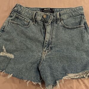 Hollister Women's Distressed Blue Jean Shorts